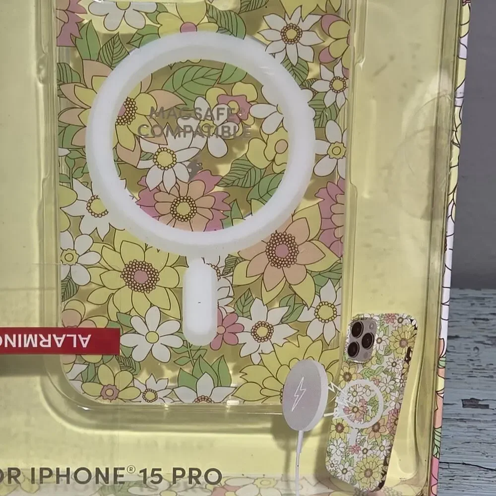 XO Poppy IPHONE 15 PRO MAXPhone Case MagSafe Compatible Yellow Floral Cottagecor